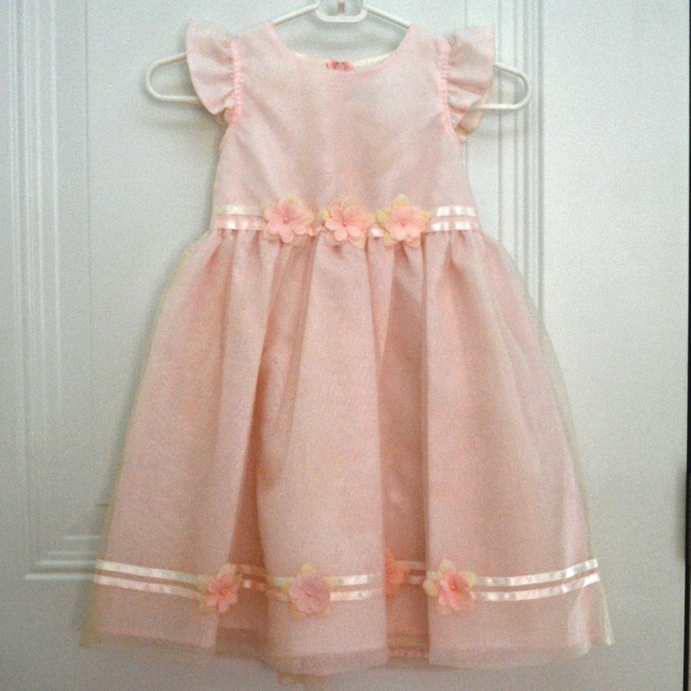 Perfectly Dressed Size 6 Girl's Formal Occasion Peach/Pink Dress